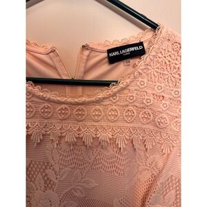 Karl‎ Lagerfeld Paris Sleeveless Lace Dress Size 14 Party Cocktail